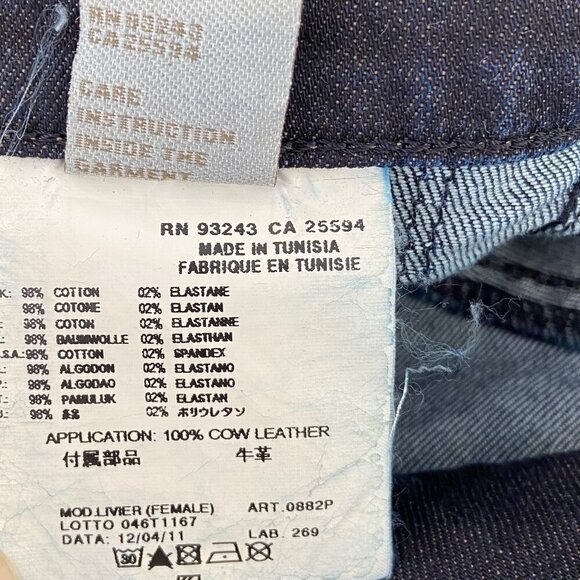 Diesel Womens Livier SS-Legging Stretch Jeans Size 25 Dark blue Wash low rise - Picture 8 of 13